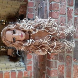 Super Long Ombre Blonde Lacefront Wig